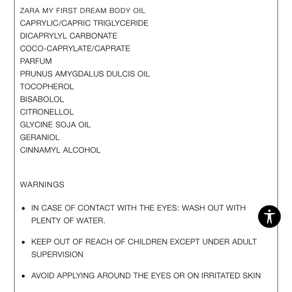 Zara My first dream body oil. 3.4 oz - Picture 5 of 5